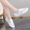 Fashion Comemore Women's Vulcanize Shoes Casual Mesh Breathable Sneakers Spring Summer Lace Up White Flat Bottom Sports Single Shoes