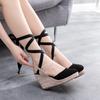 Shoes Women Summer High Heel Platform Wedges Sandals Ankle Buckle Strap Closed Toe Comfortable Casual Shoe