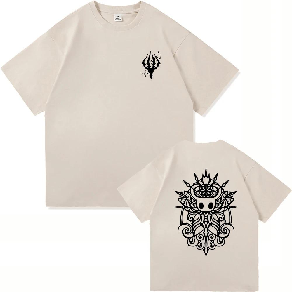 

2026 Hollow Knight Silksong DoublePrint Printmaking Style TShirt Black Base with IP Symbol Protagonist Scene 3XL