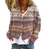 3D printed women's cardigan soft sweater casual jacket knitted sweater fashion flower series