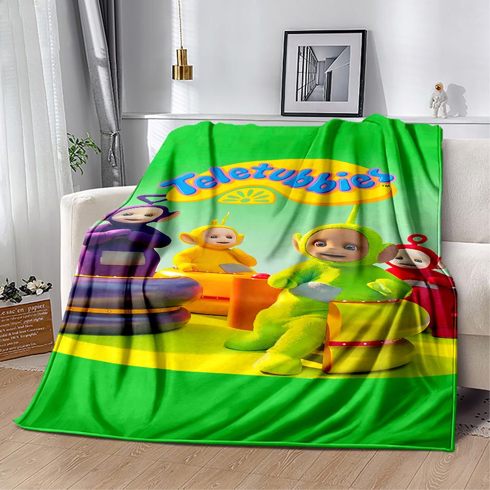 Teletubbies: Colorful Friends Blanket Durable Comfort Great for Picnics Seaside Office for All Occasions Digital Print Gift for Travel Home Birthdays