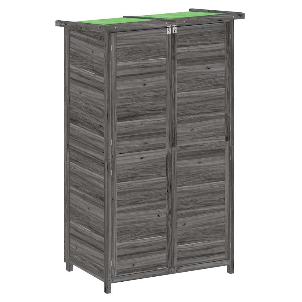 Garden Shed Gray 83 X 57 X 140 Cm Solid Pine Wood