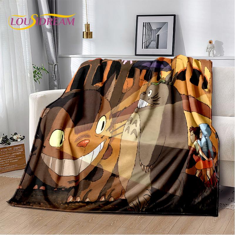 3D Japan Anime T0T0R0 Cartoon Soft Blanket,Soft Throw Blanket for Home Bedroom Bed Sofa Picnic Travel Cover Child Gift