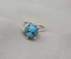 Blue Copper Turquoise Ring: 925 Sterling Silver Ring, Handmade Boho Jewelry