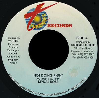 7-Zoll-Schallplatte MICHAEL ROSE - Not Doing Right KEINE Techniken Jamaika Reggae, Ska & Dub Verwendet