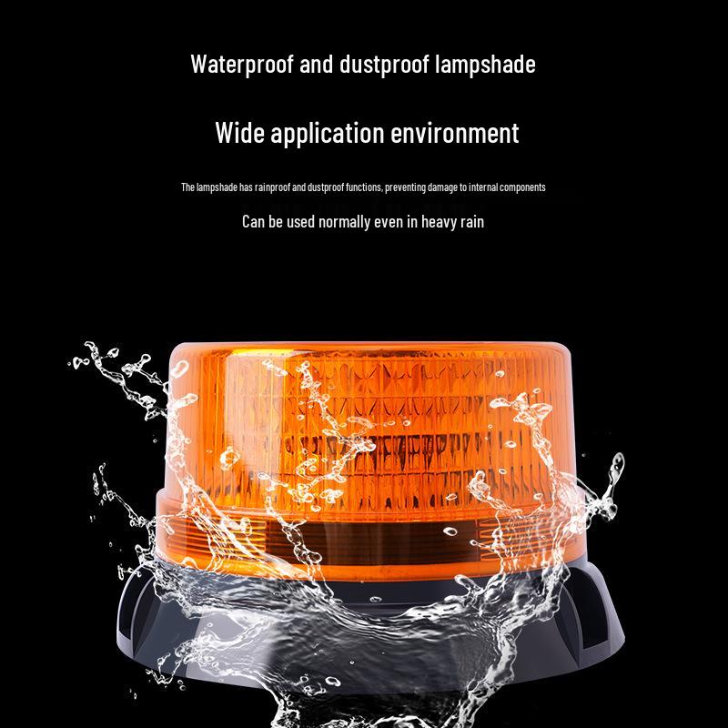 Magnetic Mount LED Strobe Light - High Brightness Yellow Flash for Forklift Truck Ceiling