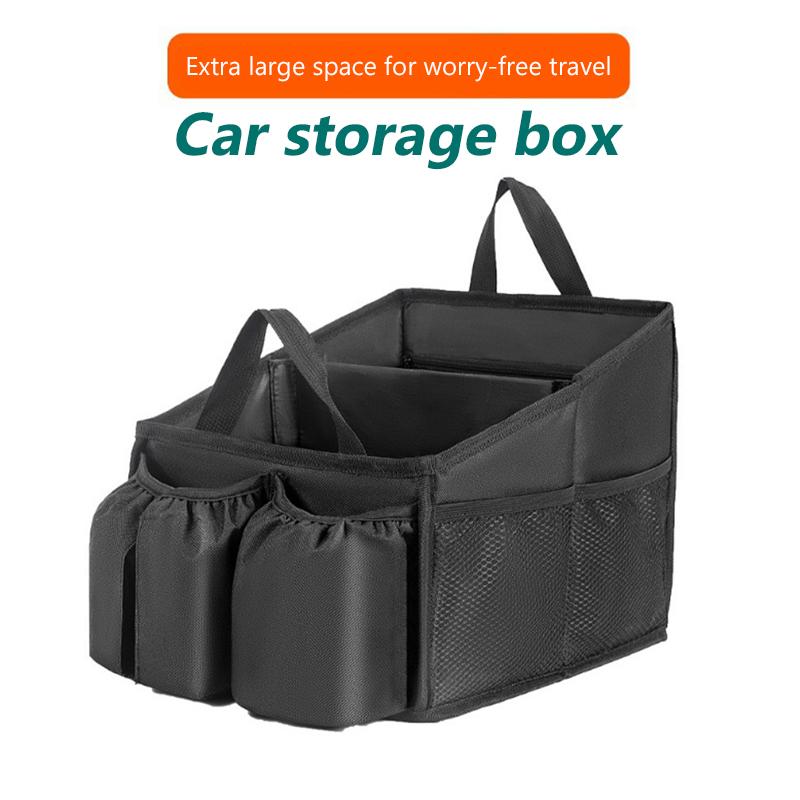 SEAMETAL Organizzatore Pieghevole per Sedile Auto con Scomparti Multipli Scatola Portaoggetti per Bagagliaio Auto Accessori Interni