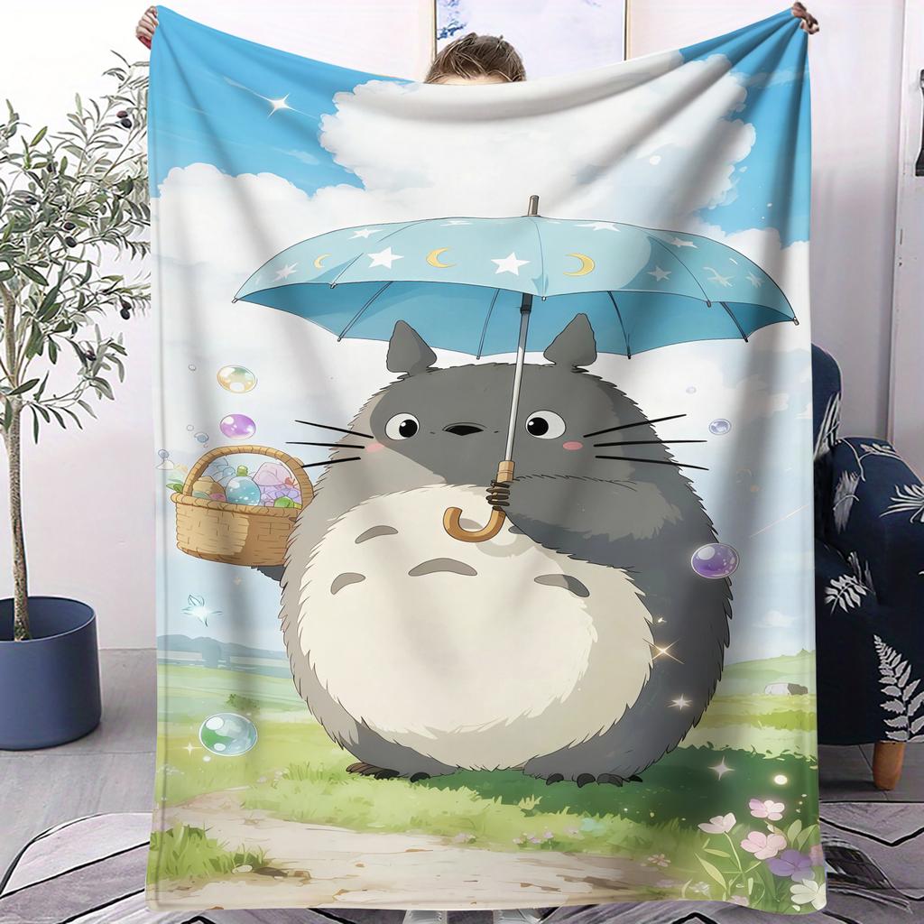 Classic Cartoon Anime TTotoros Blanket For Office Travel Comfort Leisure Camp Travel Multifunctional Universal Blanket Fan Gift