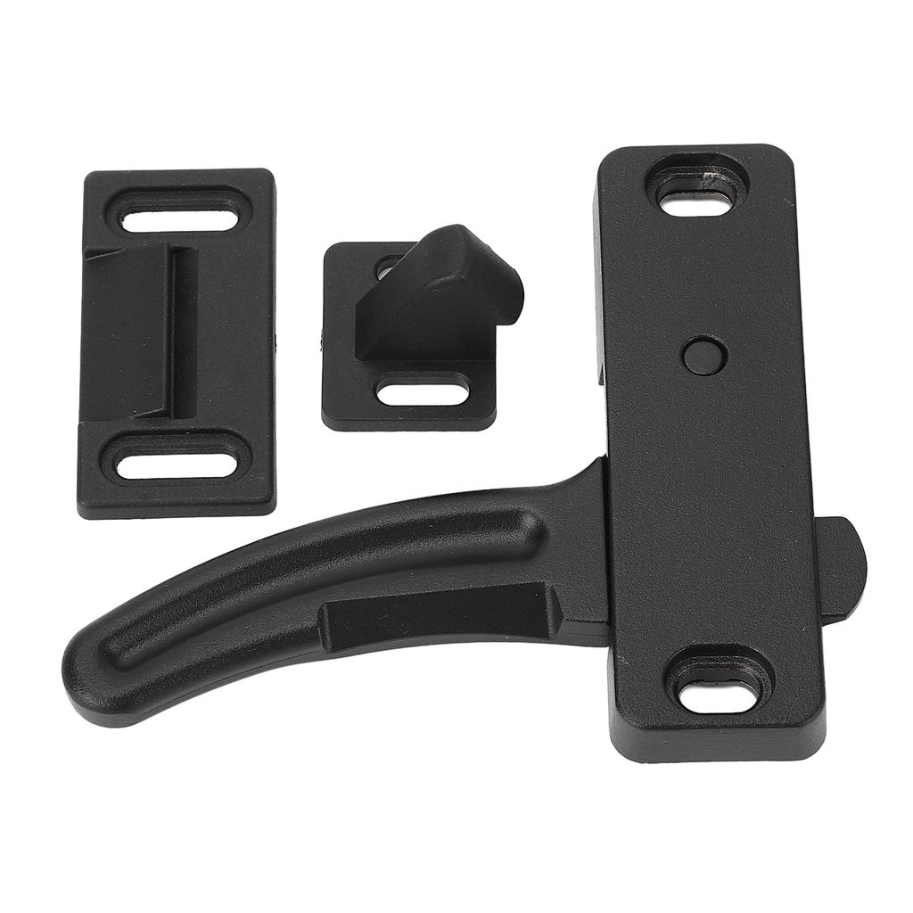 RV Screen Door Latch Metal Black Strong Construction Universal Fit Screen Door Latch and Handle Kit for Motorhomes