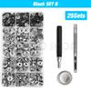 25Sets Metal Snaps Button Snap Fasteners Press Studs With 4 Installation Tools Kit For Clothes Garment Bags Shoes Leathercraft