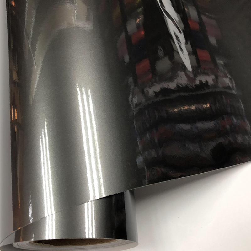 Gloss Metallic Gunmetal Vinyl Wrap Candy Glossy Grey Car Film Sticker With Air Bubble Auto Motorcycle Wrapping Covering Foil