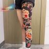 1pc Dragon Japanese Style Tattoo Socks Breathable Thin Men Sun-proof Socks Elastic UV Protection Full Leg Socking Sports