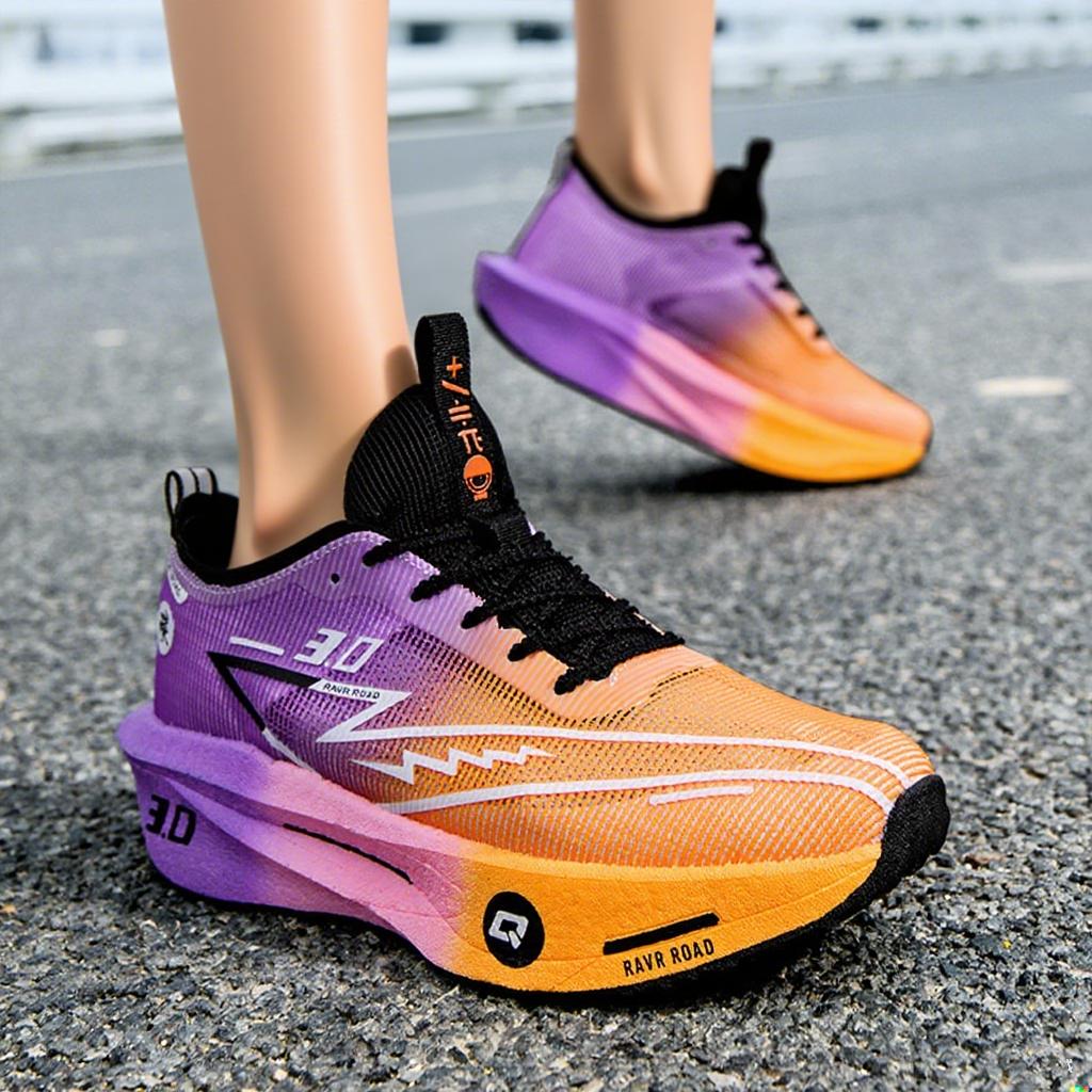 Sneaker Mesh Ventilated Tennis Shoes Professional Outdoor Training Footwear Women'S Carbon Board Road Running Shoes Cushioning