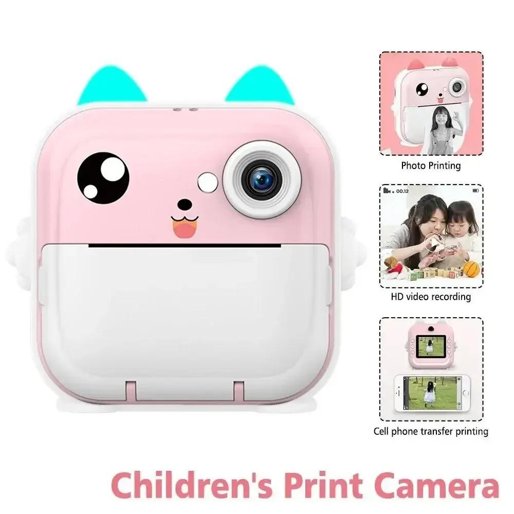 Children Kids Camera Instant Print Mini Digital Video Camera for Kids 1080P HD Screen Outdoor Toy Print Thermal Paper