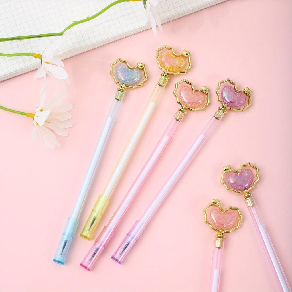 Return to school season 12pcs 0.5mm creative love beads neutral pen cute high-value styling gift pen sign pen student stationery