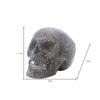Big Silver Skull Statue Resin Crafts Decorative Ornaments Halloween Decoration Sculpture Home Decor Figurines Office Desk Decor