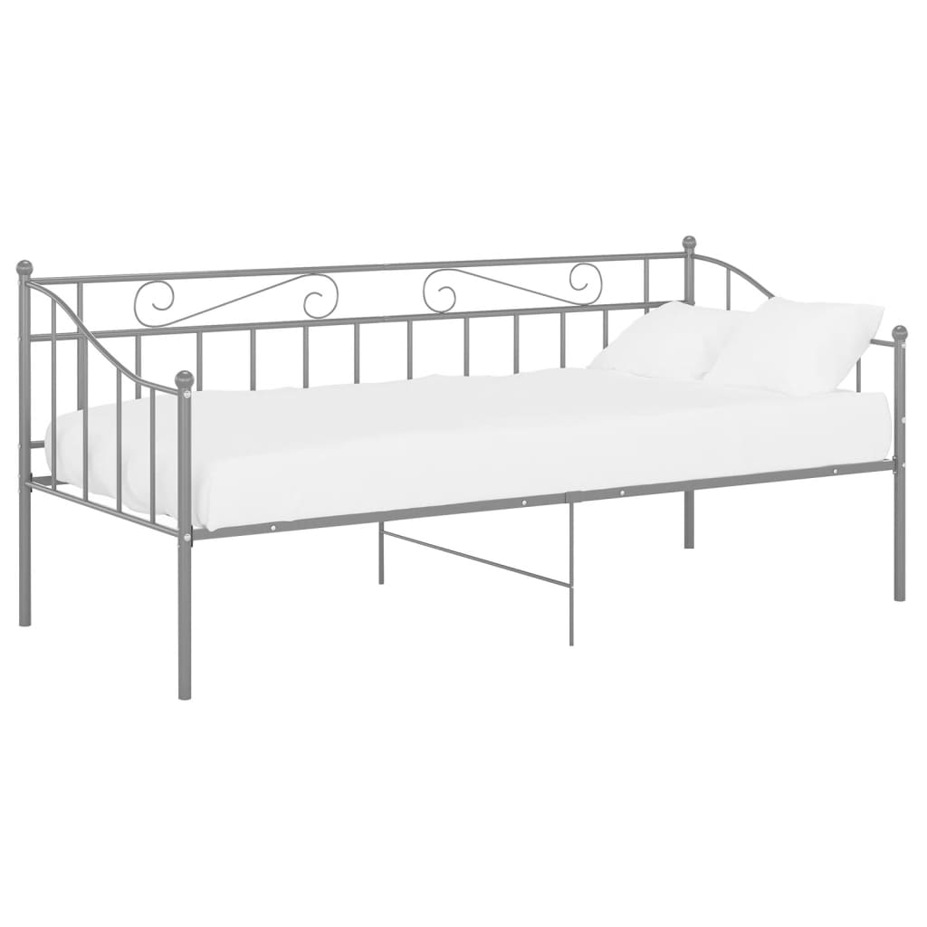 Schlafsofa Gestell Grau Metall 90 x 200 cm