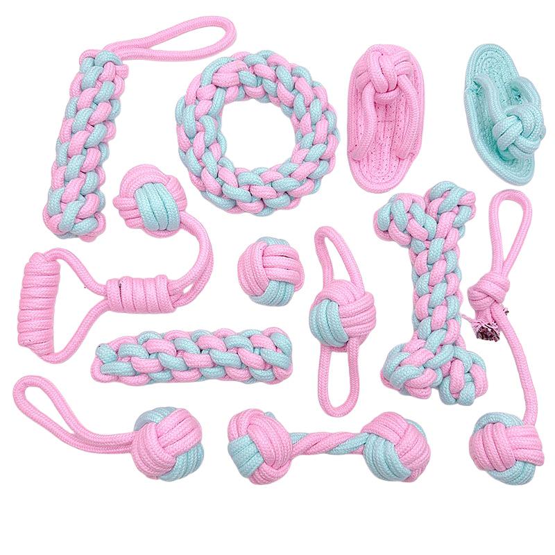 Cotton Rope Dog Toy Set: Durable, Unchewable Teething Rope Ball for Cats and Dogs