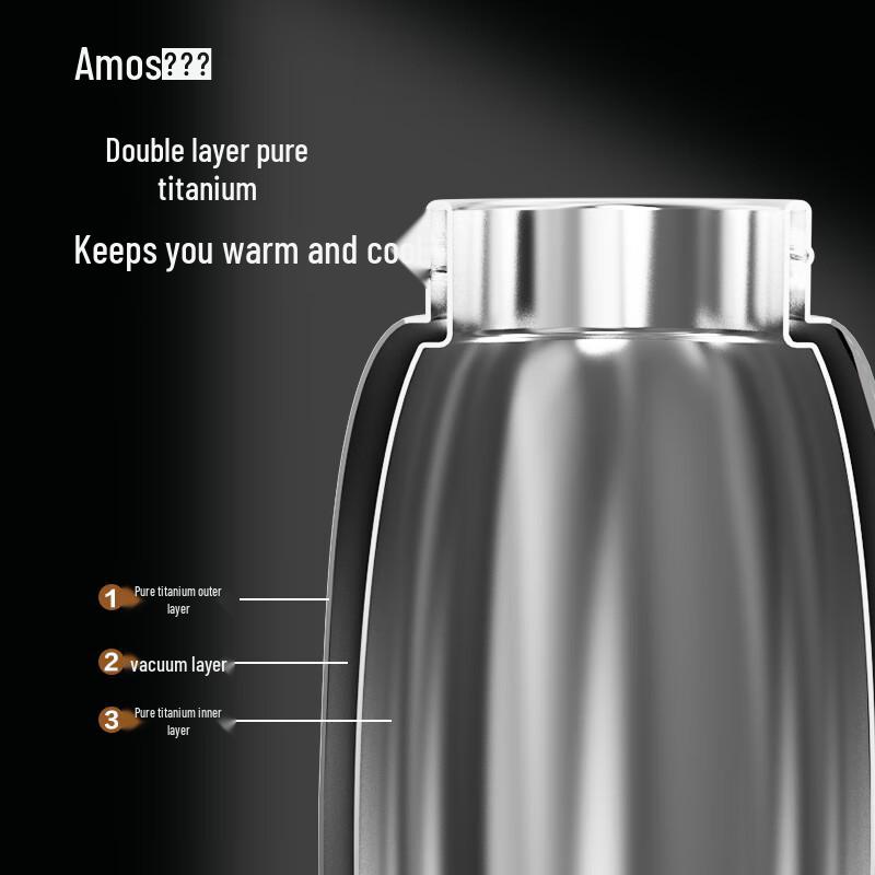 Amos Pure Titanium Vacuum Insulated Travel Mug