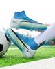 Youth High-Top AG Football Boots with Long Studs, Non-Slip Outdoor Grass Training Shoes