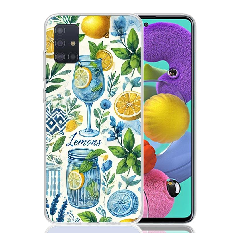 

Летние Фрукты Лимон Чехол для Телефона Для Samsung Galaxy A52 A32 A22 A12 A02S A50S A30S A51 A31 AA71 Note 20 Ultra 10 S10 Plus Galaxy A Samsung A20S