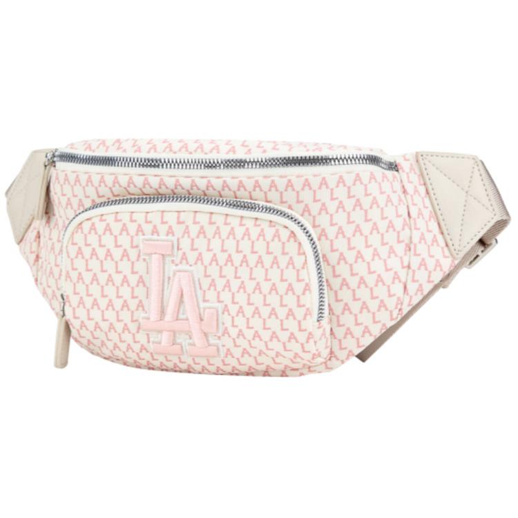 New MLB Monogram Collection Nylon Fabric Fanny Pack Regular Unisex Pink 32BGC9941-07P