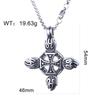 Flame-shaped stainless steel necklace - dark aesthetic, trendy pendant, punk style for men