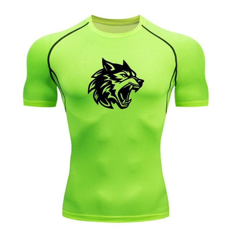 Men's Breathable Compression Workout T-Shirt, Aggressive Roa