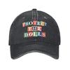 aProtect The Dolls Bold Feminist Empowerment Baseball Cap Vintage Distressed Cotton  Snapback Cap Unstructured Soft Hats Cap