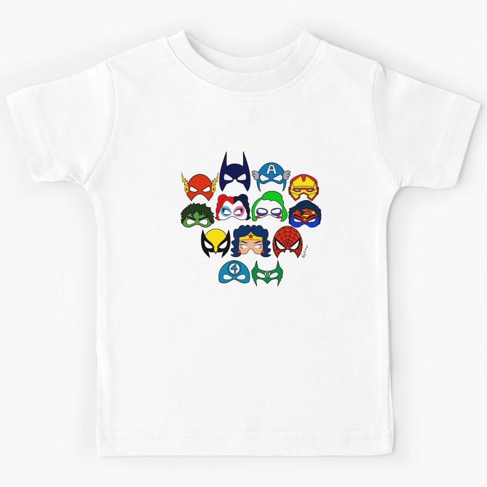 Superhero Masks Kids T-Shirt 100