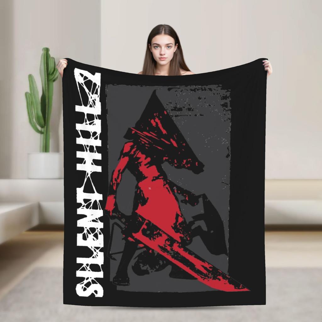 There Was a Hole Here Silent Hill Blankets Fleece Print Breathable Ultra-Soft Throw Blankets for Sofa Bedroom Rug Piece