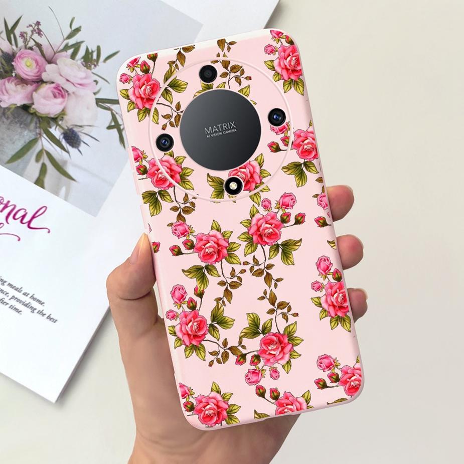 Für Honor Magic6 Lite Hülle Honor X9b Hübsche Mädchen Sonnenblumen Hülle Weiche Silikon Handyhülle Für Honor Magic6 Lite HonorX9b Bumper