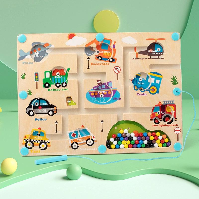 Children's Magnetic Bead Maze Toy: Educational Pen Control, Counting & Color Recognition Aid
