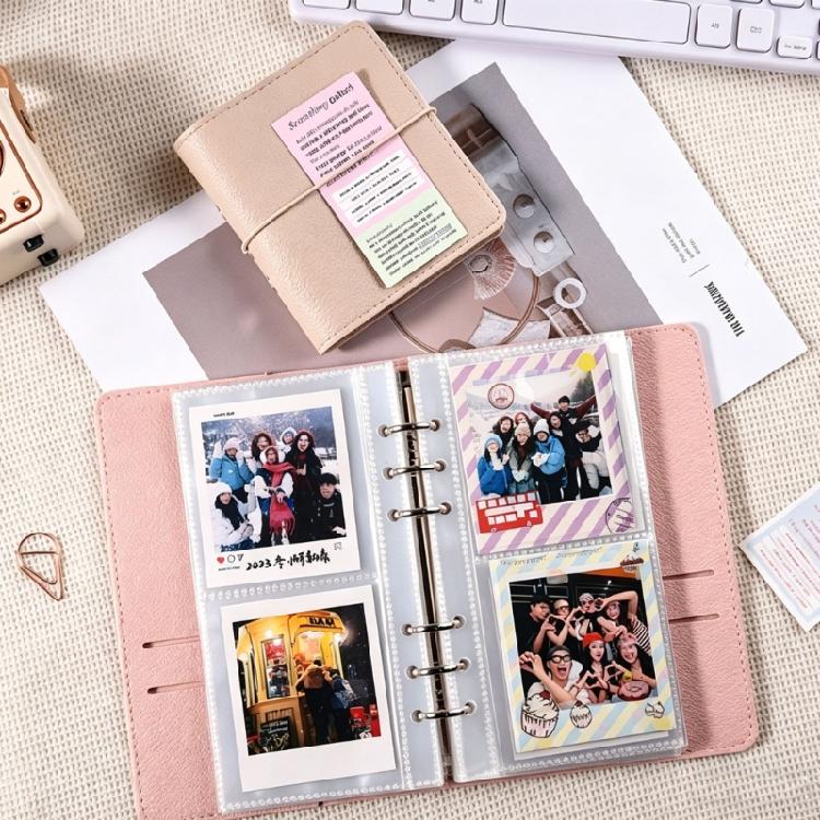 Leather Scrapbook With 100 Pocket Capacity 180 Degree Lay Flat Binding Photo Album With Sleeves Ideal For Collections
