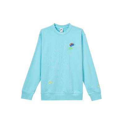 Nike Logo Lässiges Rundhals Sport-Sweatshirt Unisex Oberteile Blau DJ6915-482