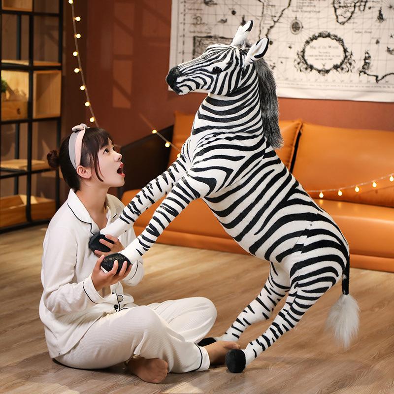 Simulation Zebra Puppe Plüschtier Zoo Fohlen Puppe Kinder Beruhigungspuppe Shooting-Requisiten
