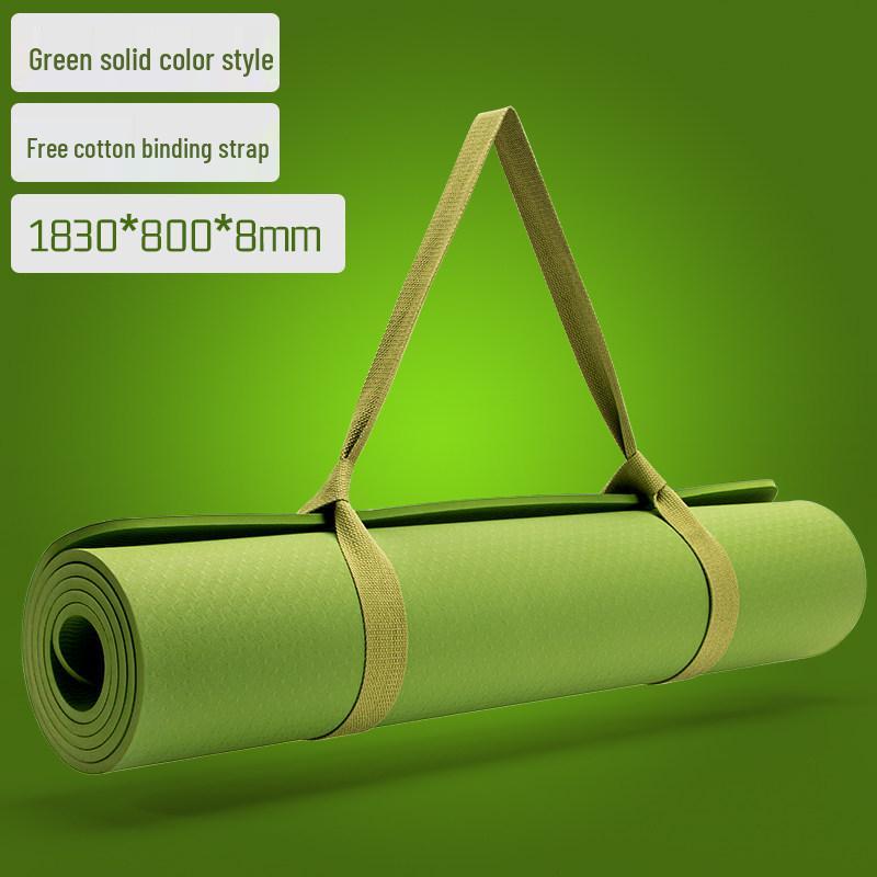 Thick Non-Slip Yoga Mat - Odorless TPE for Home Fitness