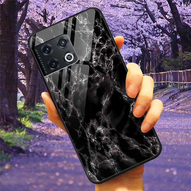 Für OnePlus 10 Pro 5G Hülle 6,7'' Gehärtetes Glas Sternenmarmor Harte Rückseite für One Plus 10Pro Funda Capa Oneplus10pro Coque