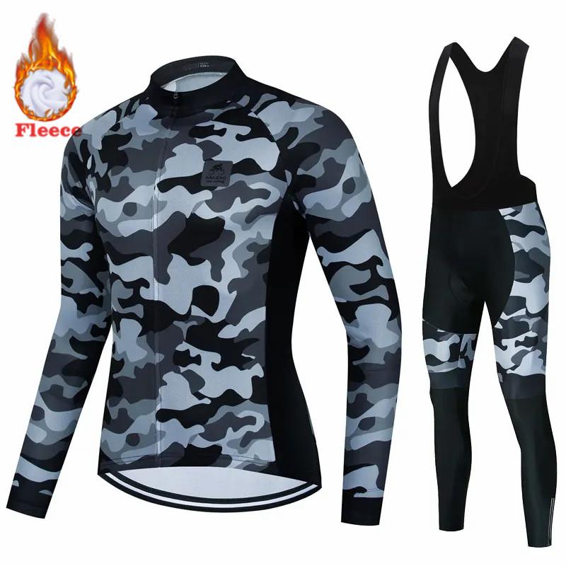 Winter Cycling Jersey Set, Thermal Fleece, Cycling Suit, Racing Bike, Mountain Cycling Clothing, Ciclismo Ropa, 2026 S