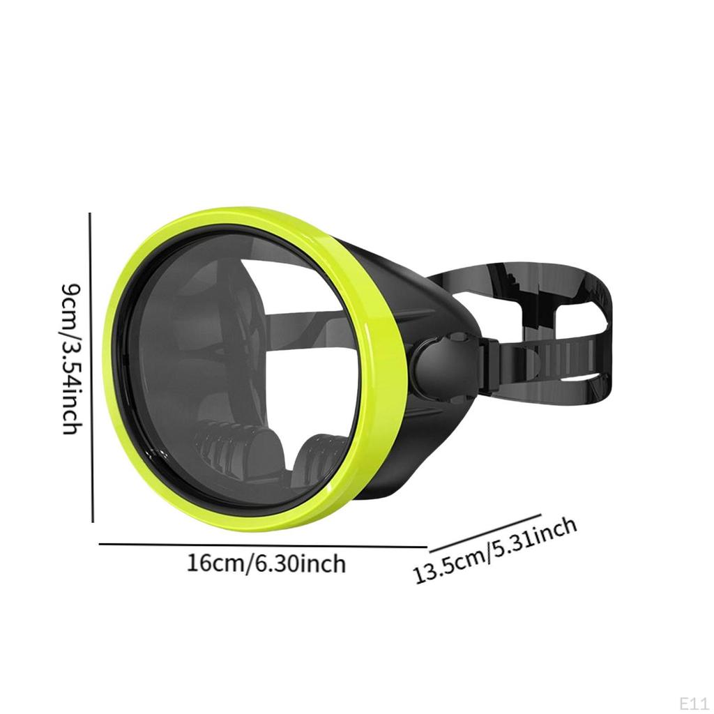 Compact Scuba Goggles for Freediving with Silicone And Glass
