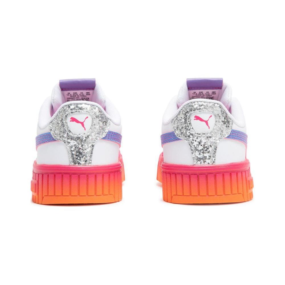 Puma Carina 2.0 Trolls PS Color Block Casual Low Top Kids Sneakers Kids Sneakers White Pink 396537-01