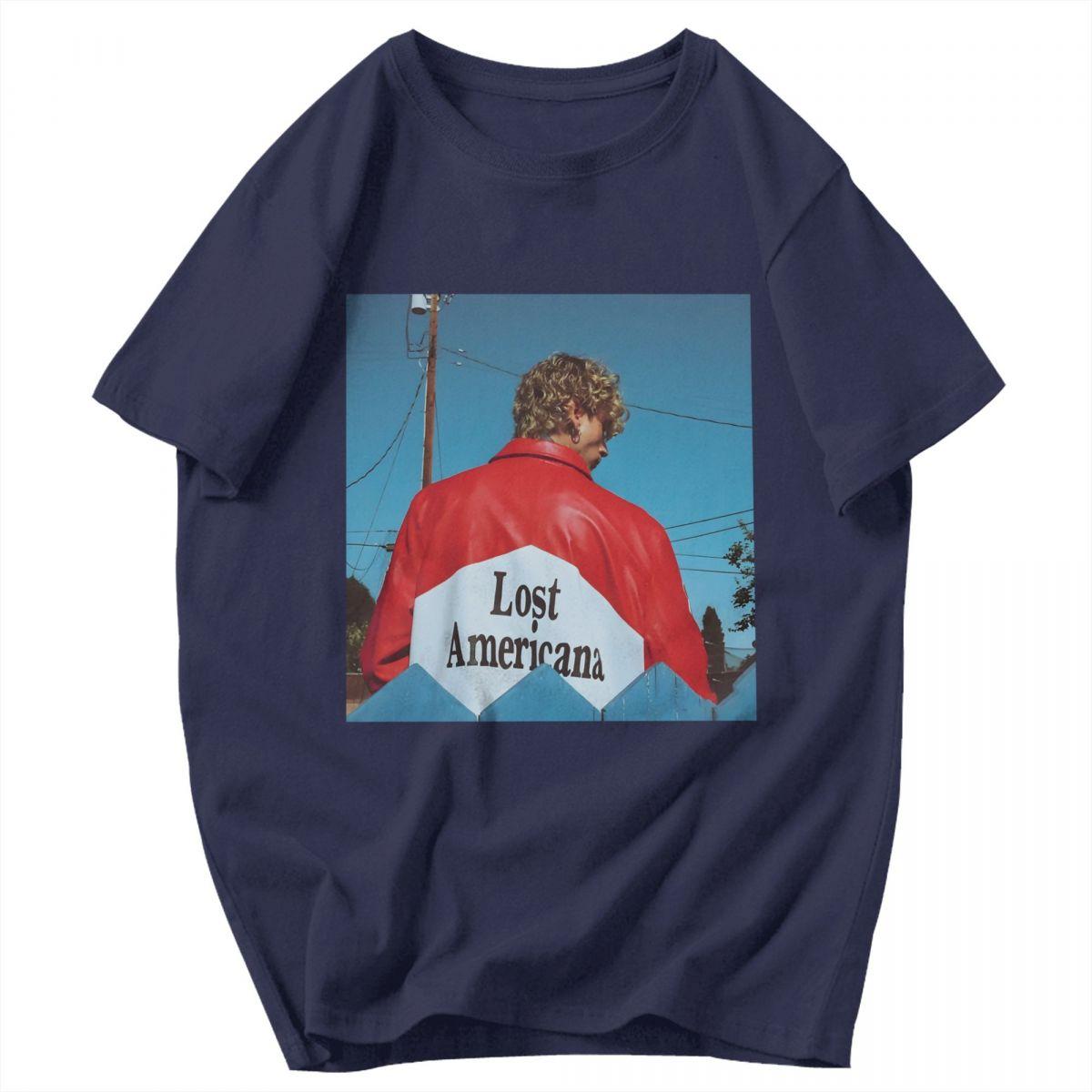 

Men T Shirt MGK Lost Americana Rapper Trending Unique Y2K Graphic Oneck Unisex Tops T Shirts 4XL