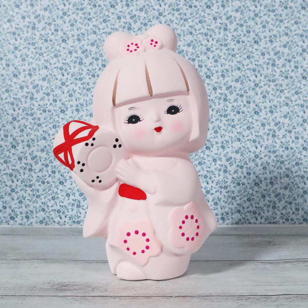 Castle Enterprise Traditionelle Hanako-Puppe Hergestellt in Japan Japanisches Souvenir (Pflaume)