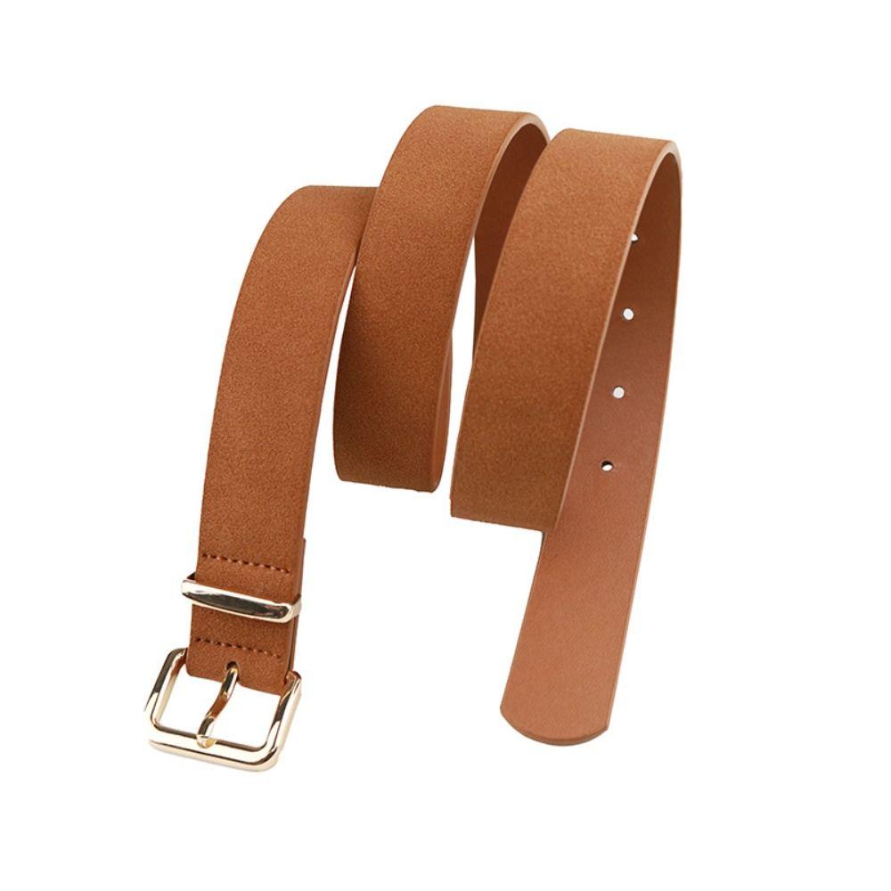 Spennelås Forretningsbelte Midjebånd Luksusdesign Trendy Semsket Skinnbelte For Kvinner