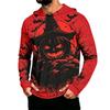 Men's Long Sleeve Hoodie Sun Shirt with Halloween Print