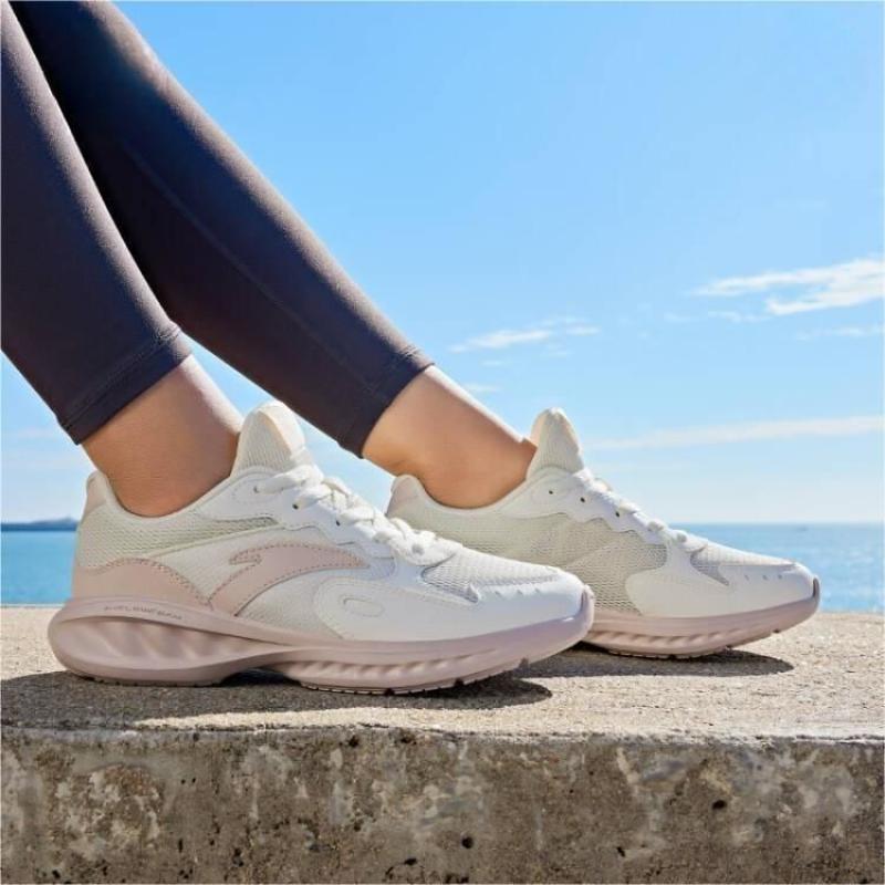 Anta Nebula Comfortable Cushioning Slip Resistant Abrasion Resistant Low top Running Shoes Women's White Gray Sneakers 922445571-1