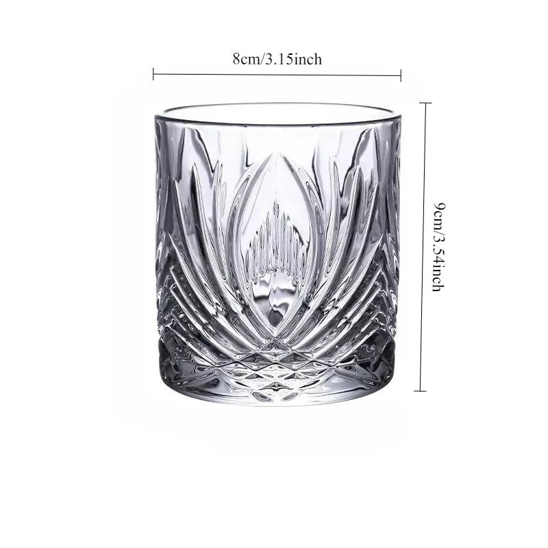 Premium Thickened Whisky Glasses Home Vintage Crystal Glass Foreign Wine Glass Bar Glass Cups Foreign Wine Glasses Beer Glasses 1pcs