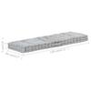 VidaXL Pallet Floor Cushion Cotton 120x40x7 Cm Grey