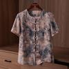 Elderly Women's Casual Spring/Summer Stand Collar Shirt