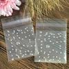 100Pcs Christmas Gifts Clear Dot Candy Cookie Bags Wedding Birthday Party Craft Self Adhesive Plastic Biscuit Packaging Gift Bag